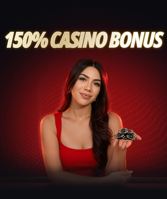 赌场 – 150% 欢迎奖励 + 100 次免费旋转