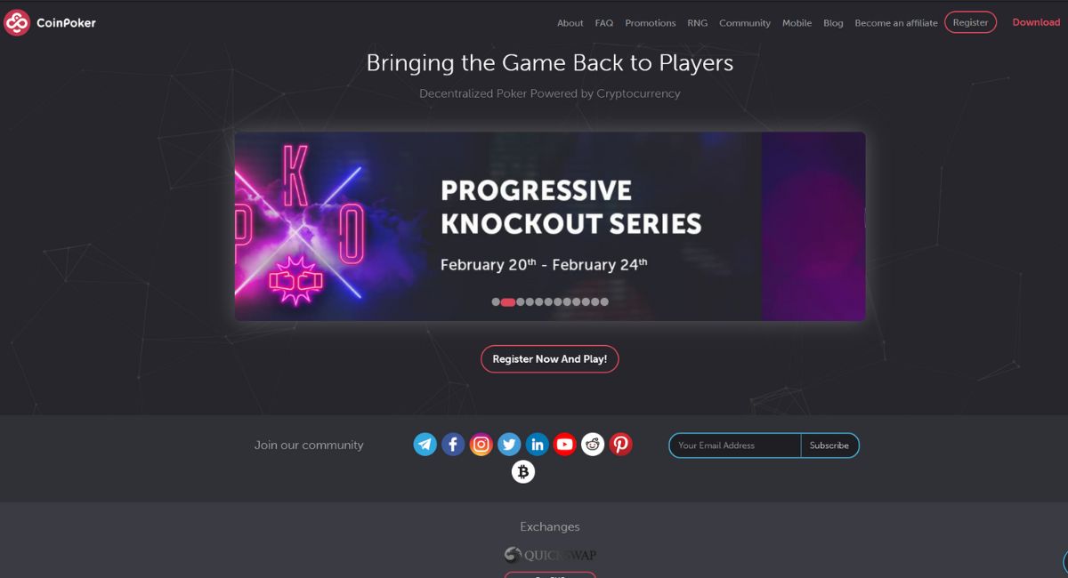 Coinpoker website