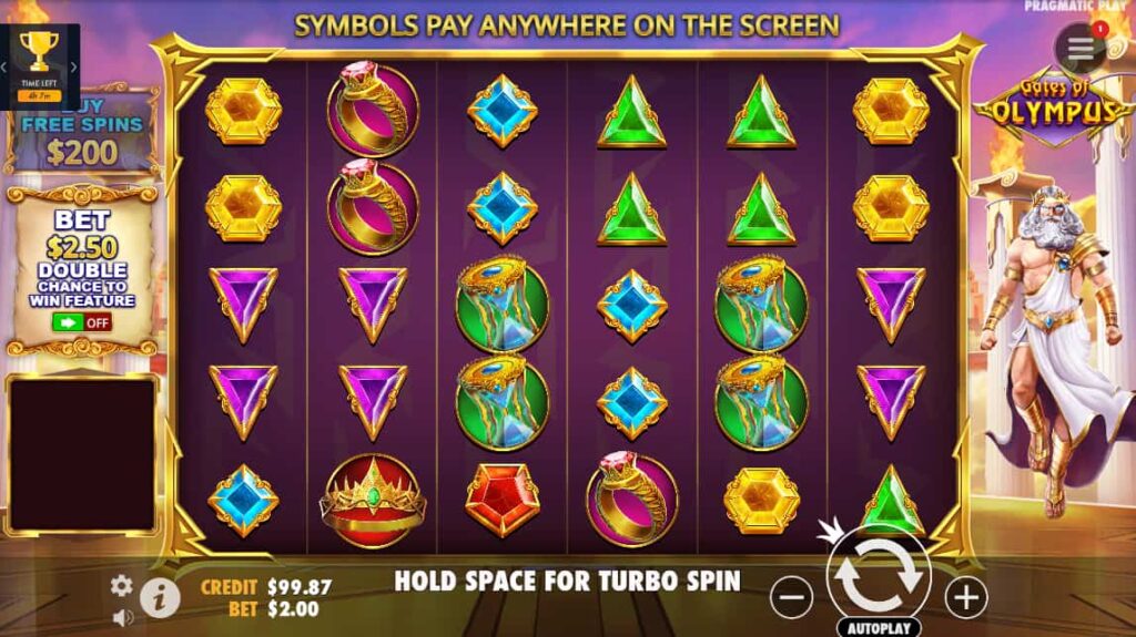 A game of Gates of Olympus slots on CoinCasino.
