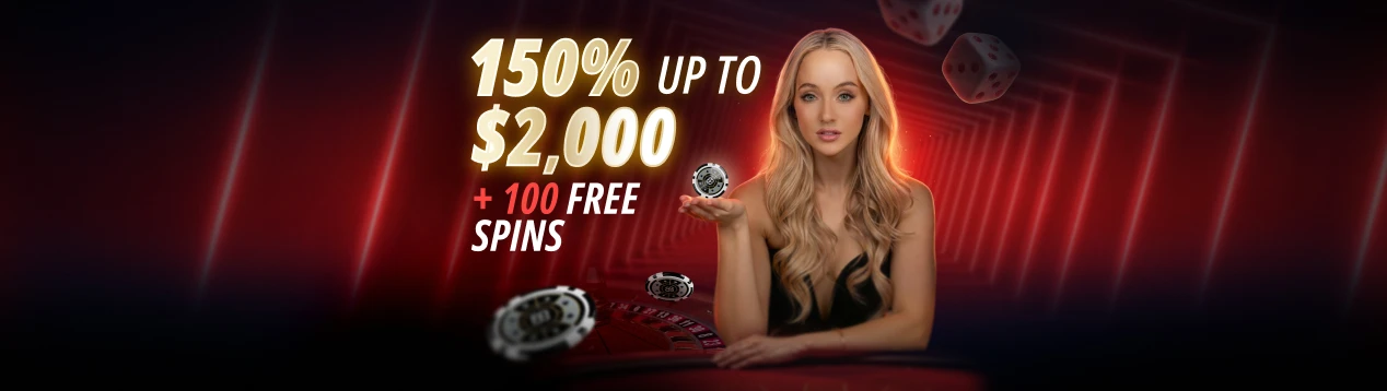 Casino – 150 % Willkommensbonus + 100 Freispiele