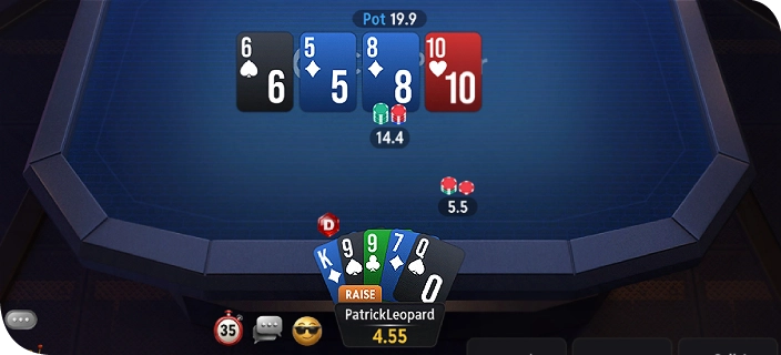 Beginnen Sie, PLO5 Online zu spielen 