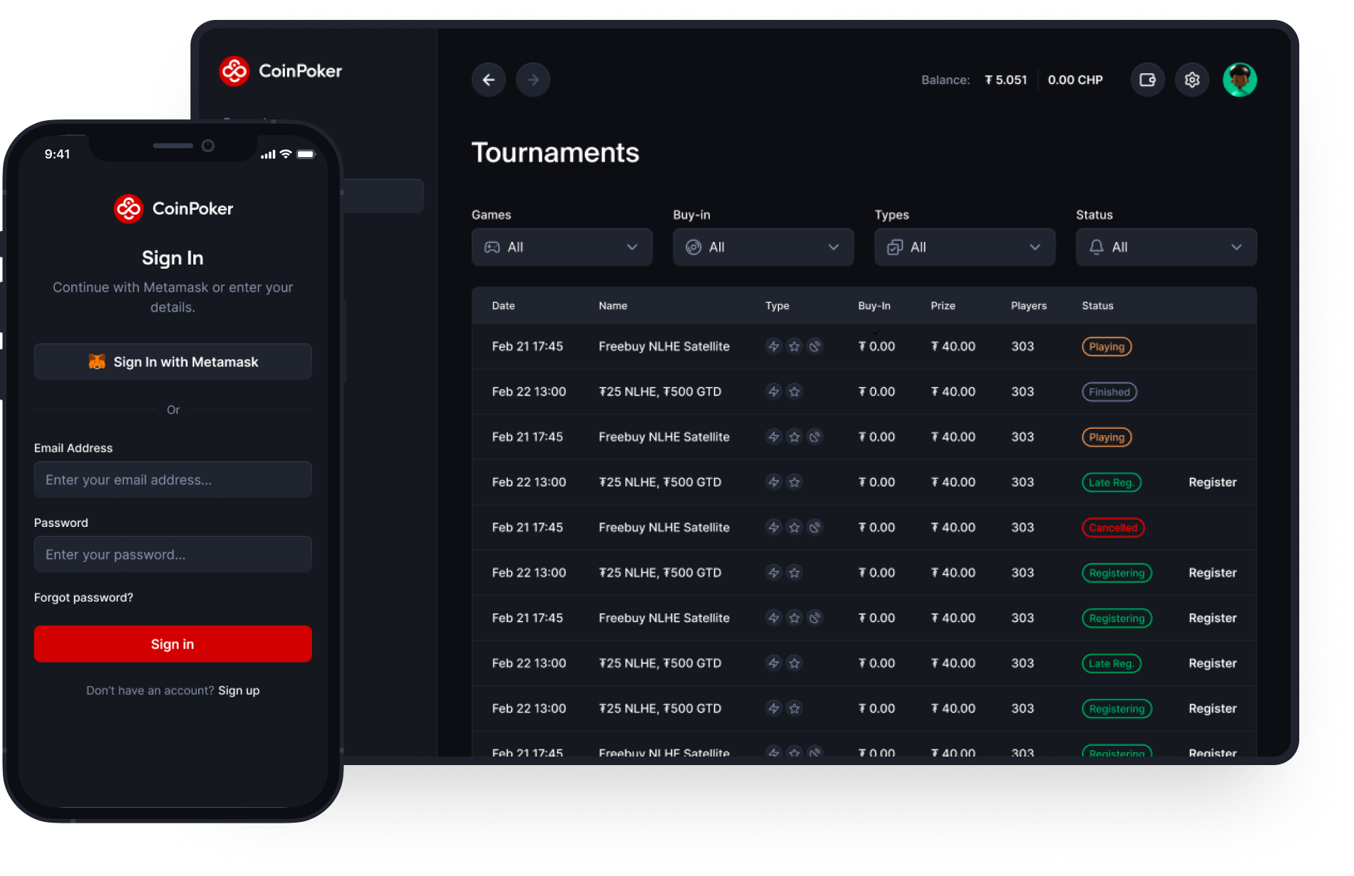 coinpoker app mobile tournaments