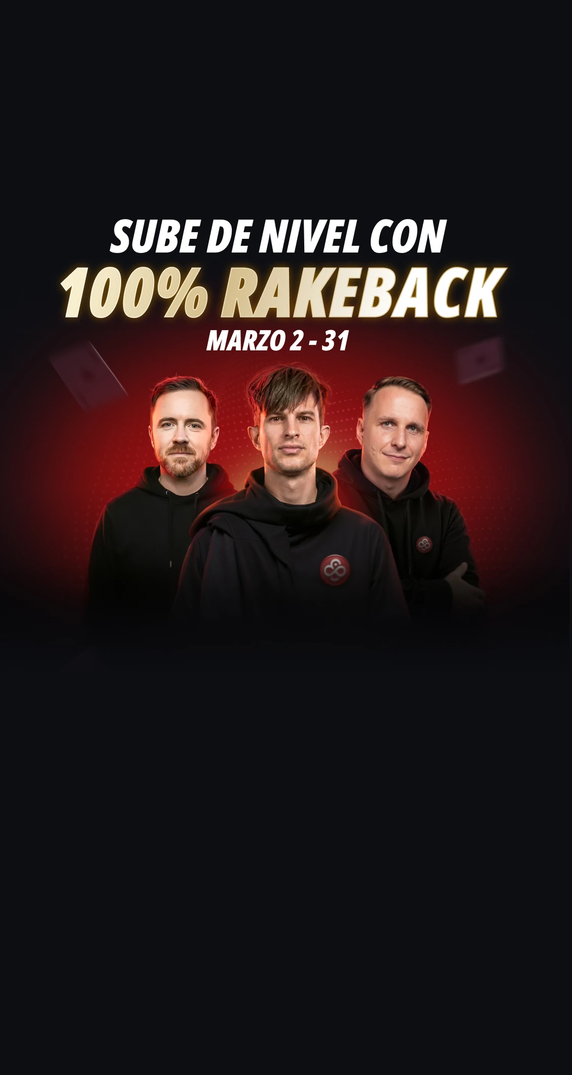 100 % de rakeback CoinPoker:<br />
Todo el rake pagado en marzo