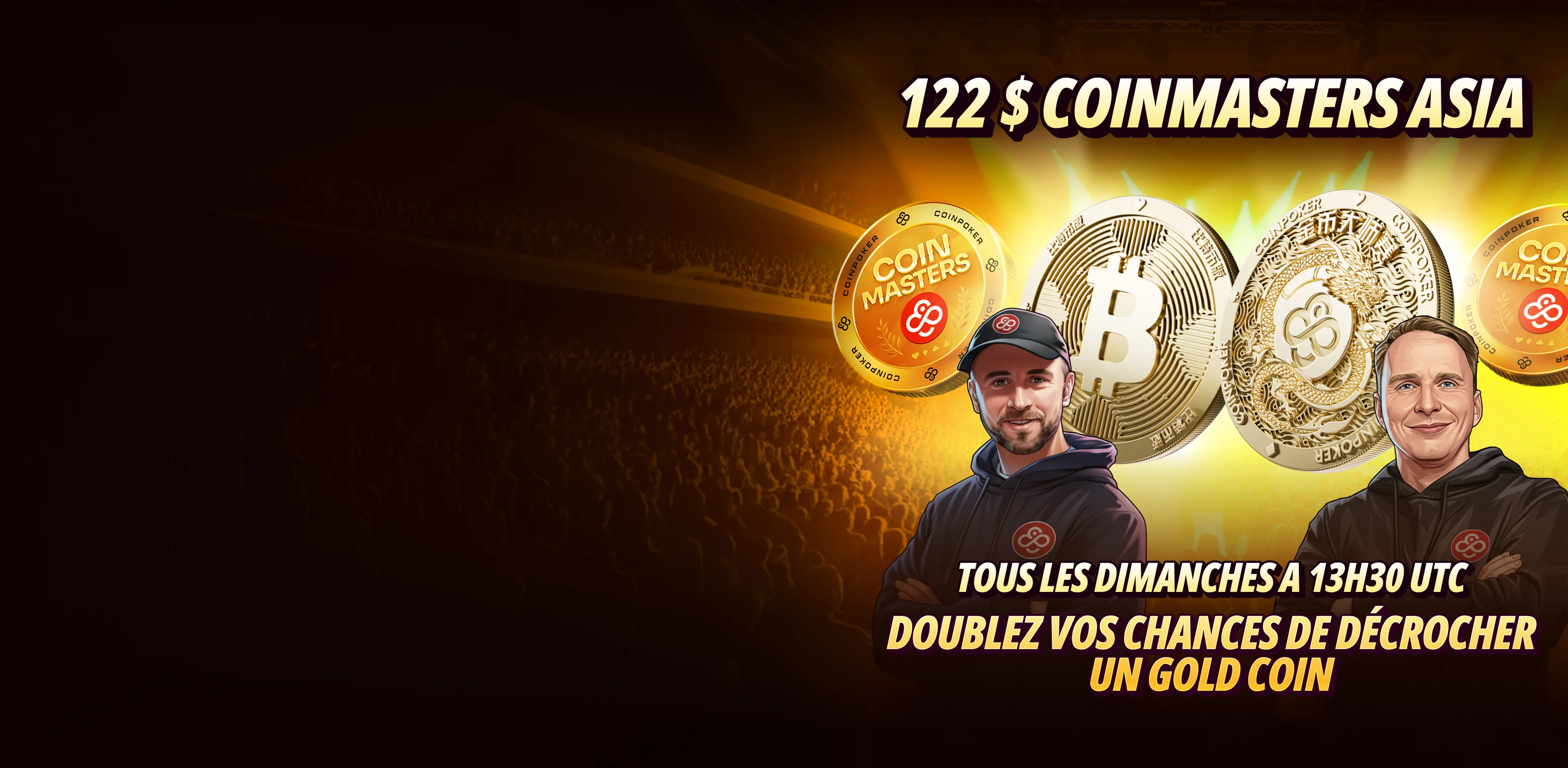 Série de tournois CoinMasters dans un fuseau horaire adapté à l'Asie