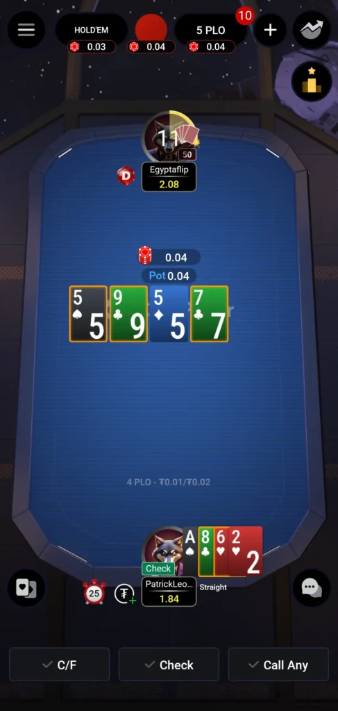 Pot Limit Omaha (PLO)