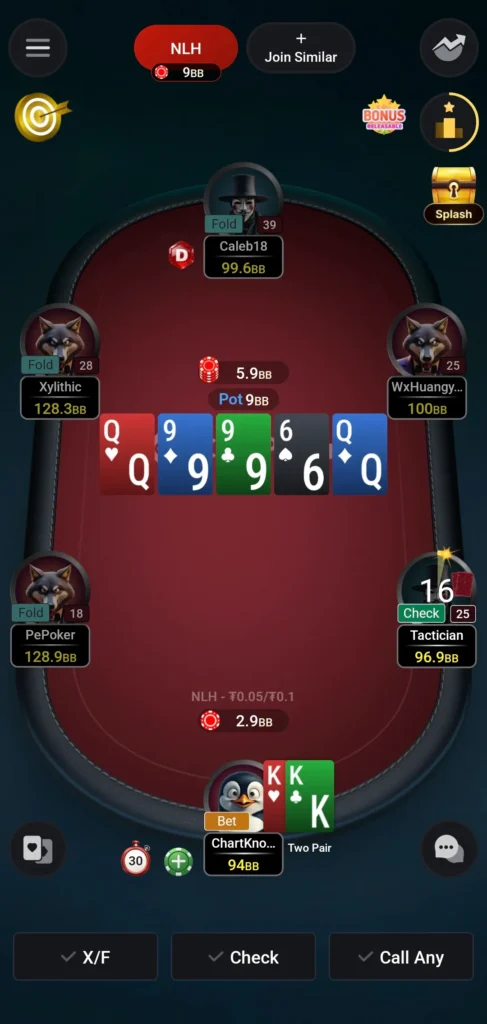 Texas Hold’em (NLH) 