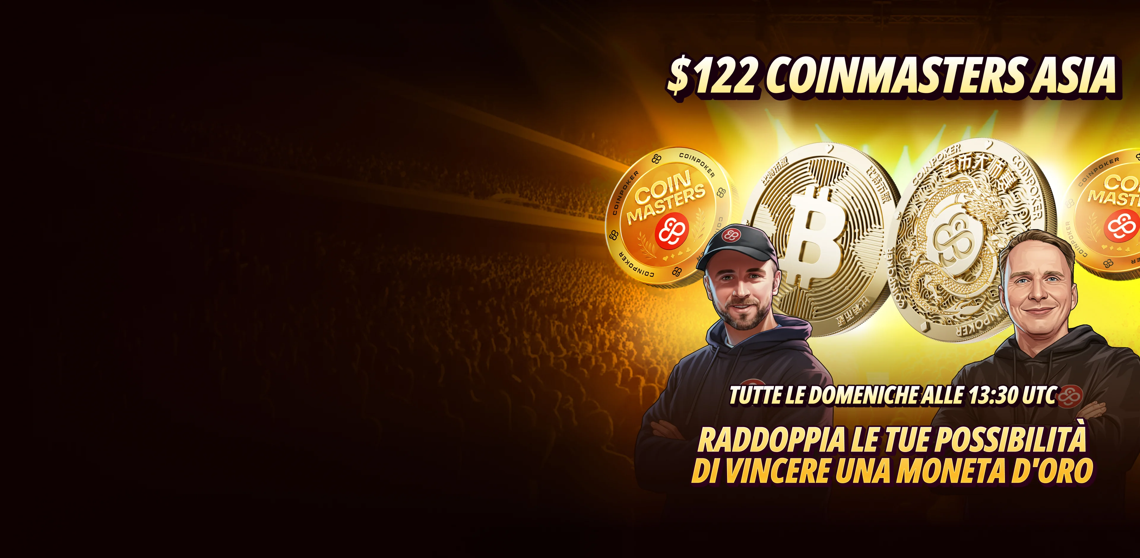Serie di Tornei CoinMasters in fascia oraria adatta all’Asia