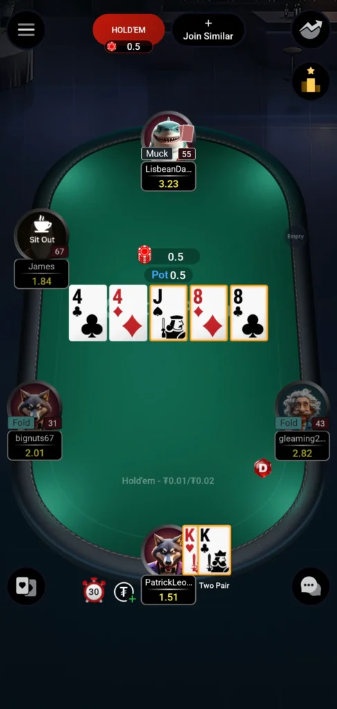Texas Hold’em (NLH) 