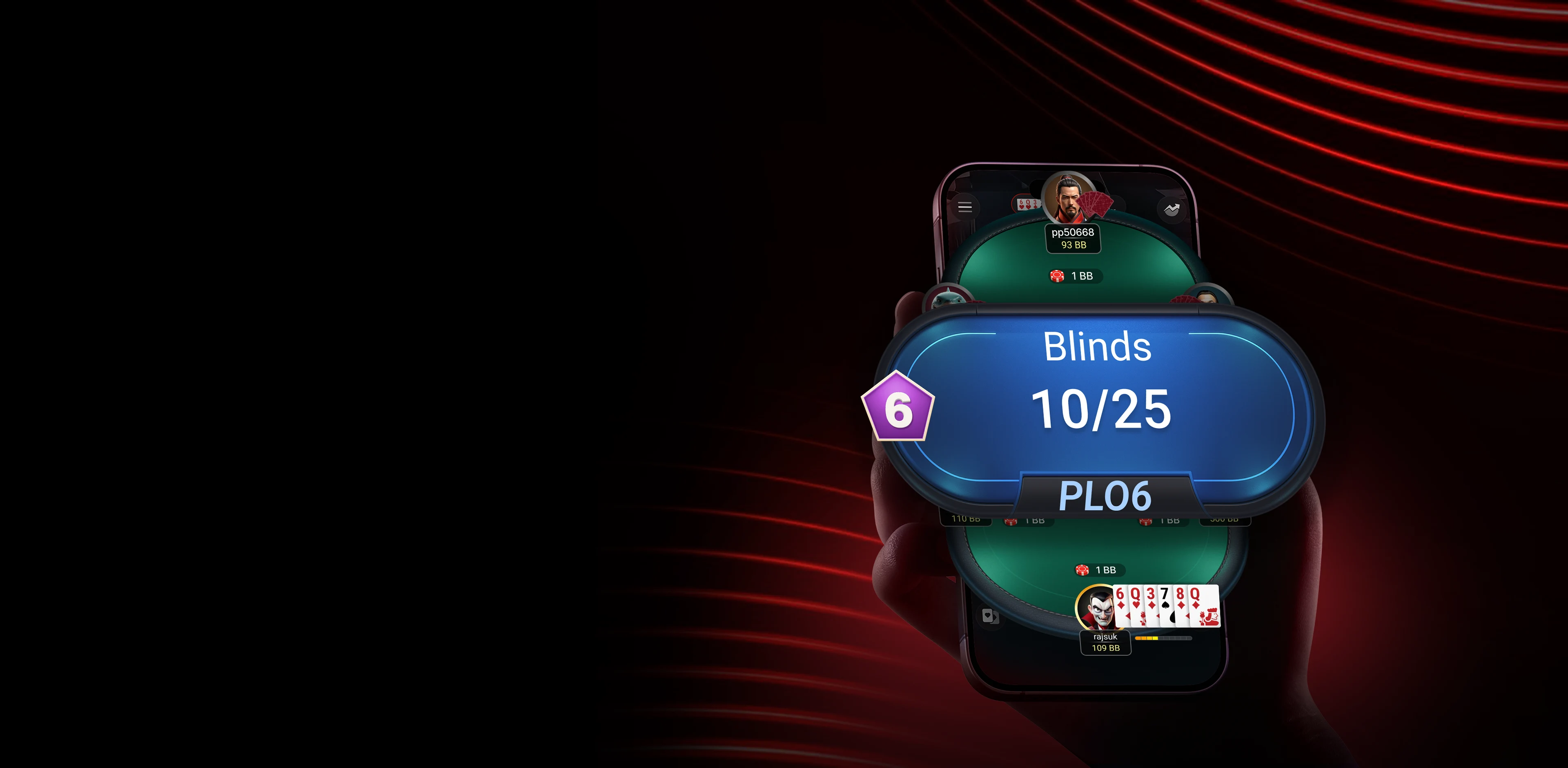 Omaha a 6 carte Pot Limit Online per denaro reale su CoinPoker