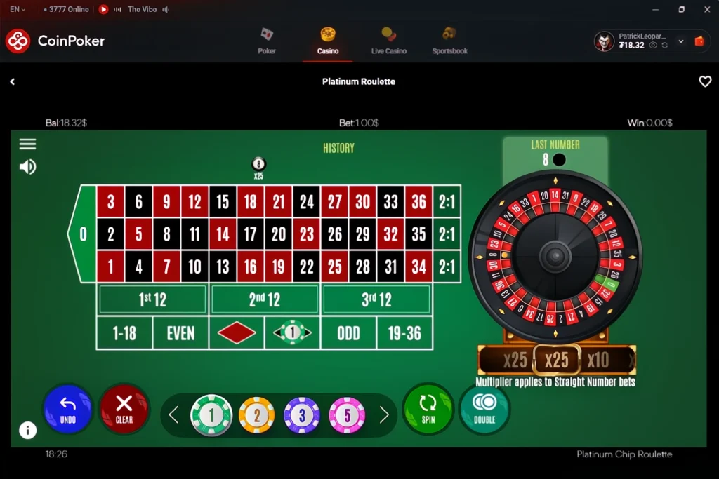 100種類以上のルーレットゲーム
