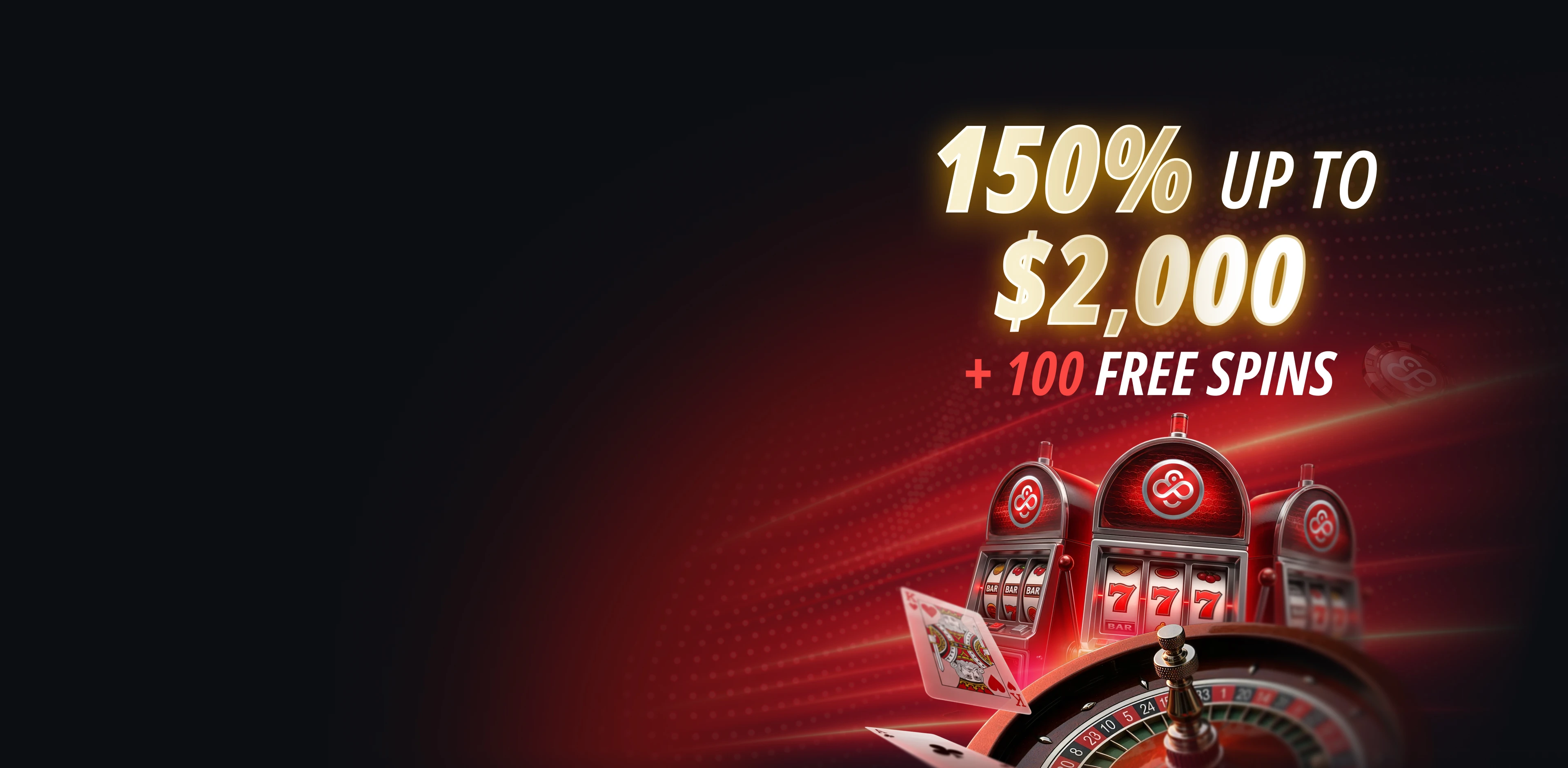 Claim je 150% casinobonus tot $ 2.000 + 100 gratis spins!