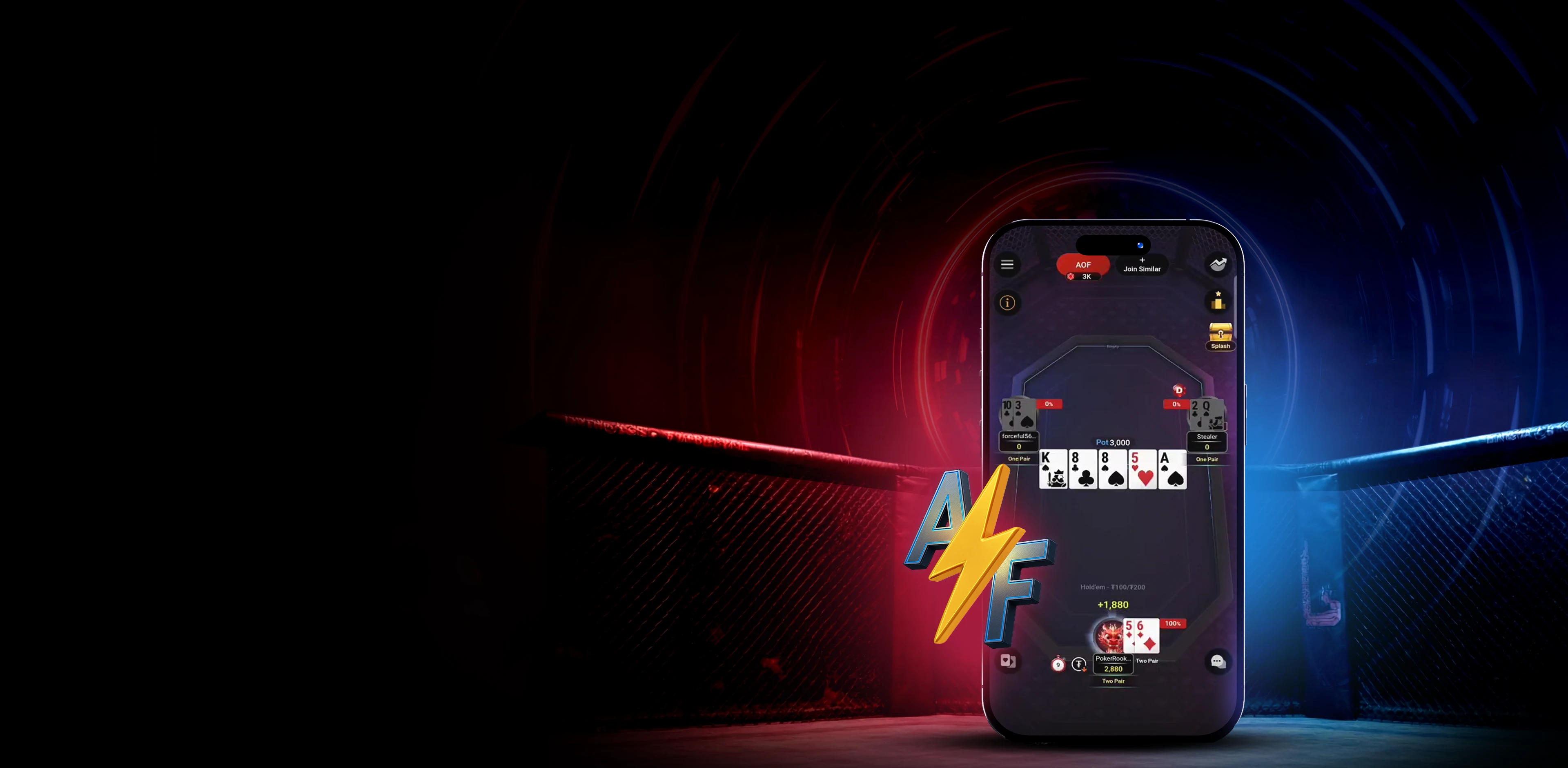Speel All-In or Fold poker online voor echt geld op CoinPoker.