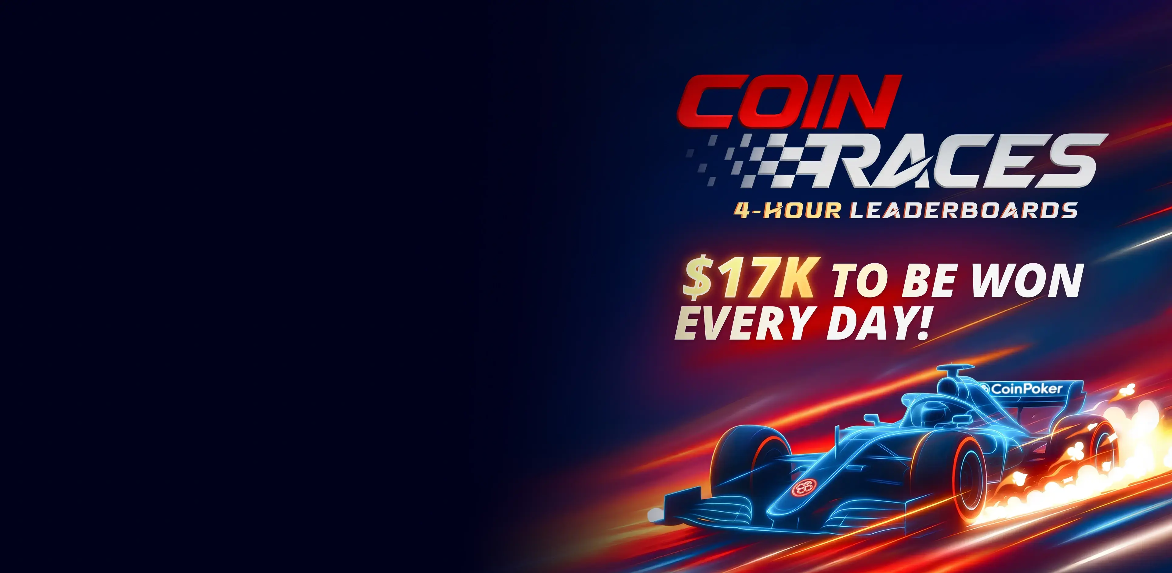 CoinRaces: Tabela Classificativa do Cash Game de $17k - 6 Corridas Todos os Dias