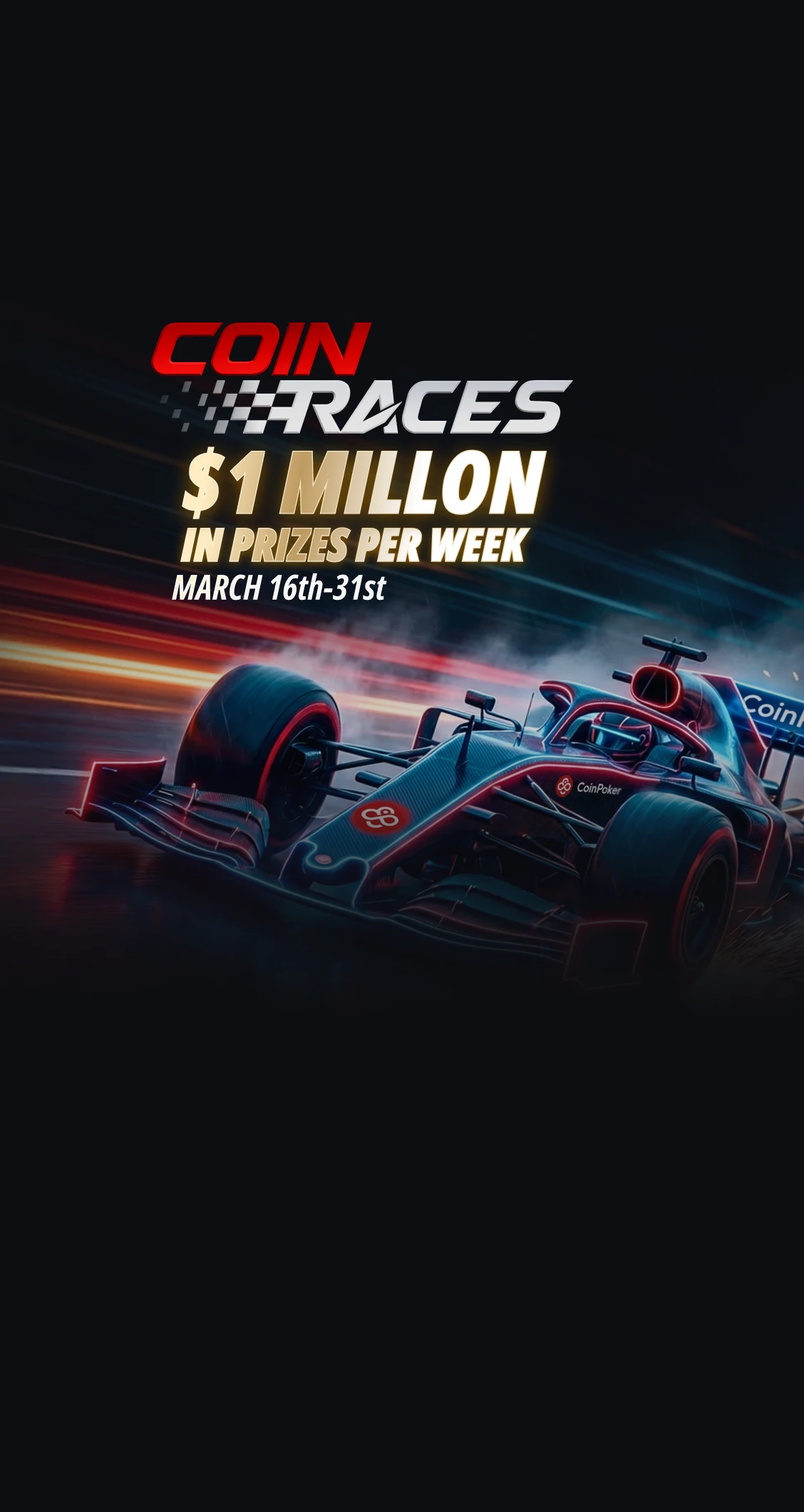 CoinPoker CoinRaces: <br />
Tabelas de classificação de 2 horas <br />
Pagar 1 milhão de dólares por semana 