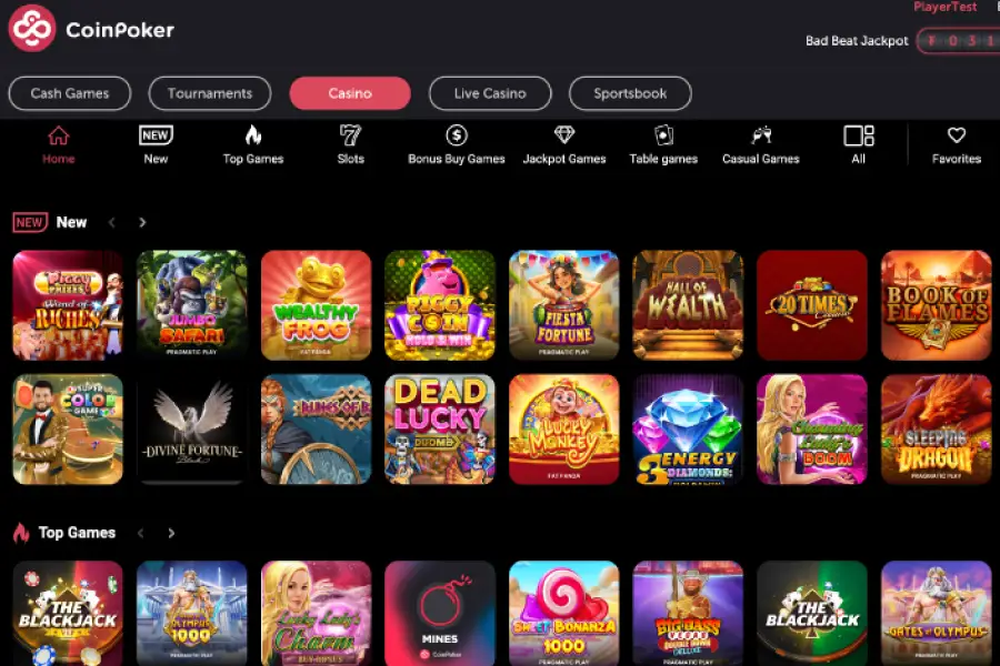 Explore mais de 2.000 jogos de casino