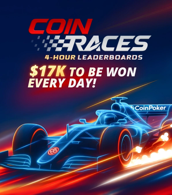 Rankings da CoinRaces Cash Game a cada 4 horas