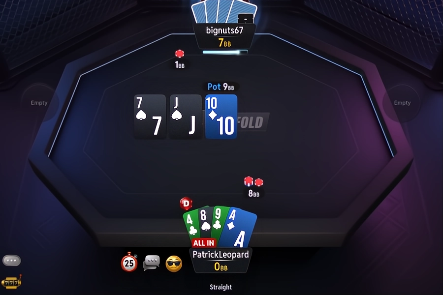 Limite de Pote Omaha All-In or Fold