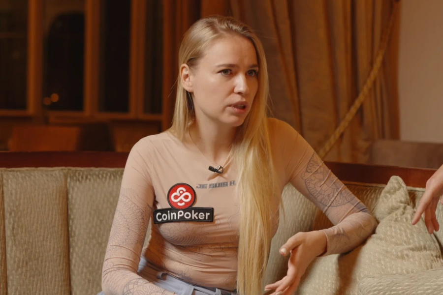 CoinPoker ambassador Olga Iermolcheva in an interview.