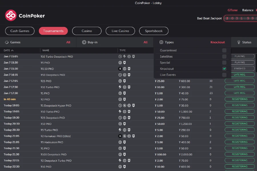 Çevrimiçi Pot Limit Omaha Turnuvaları 
