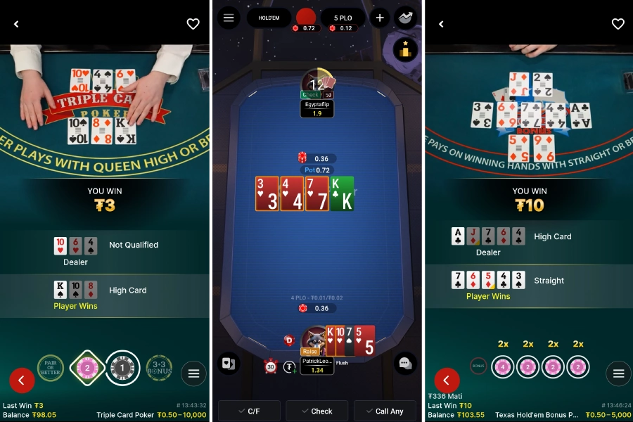 Ứng dụng Poker 3 lá cho iOS & Android