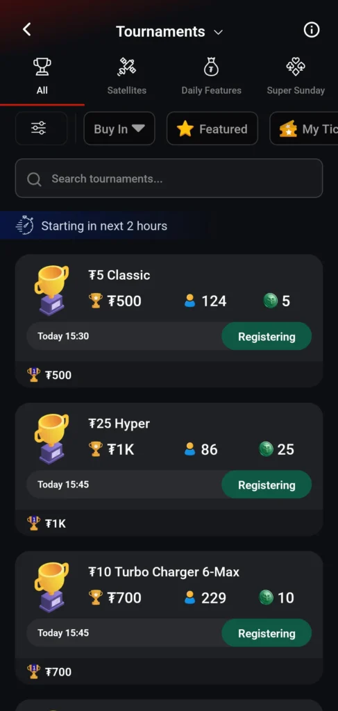 Giải đấu Poker trên di động