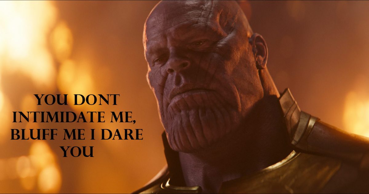 Thanos not intimidated at the poker tables