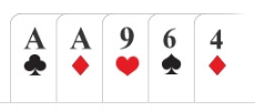 Poker hand 1 pair (one pair)