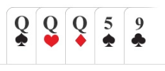Poker hand Trips / set / 3 of a kind