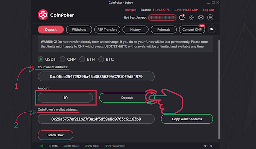 How to Deposit from Your Bank to CoinPoker - Coin Poker