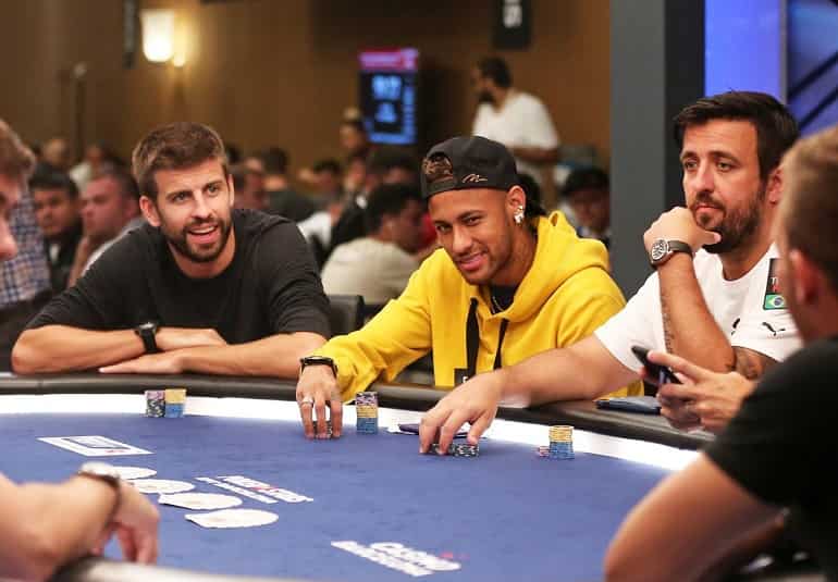 Neymar and Pique Poker