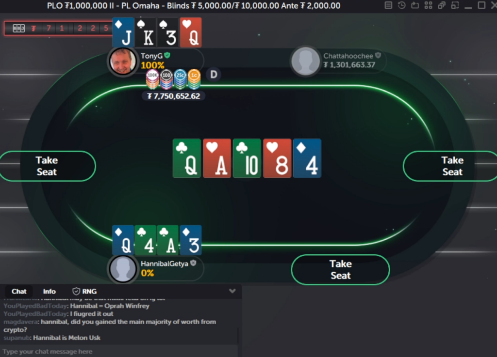 Tony G scoops a $7.7 million pot with a straight from ten to ace in a CoinPoker high stakes cash game.