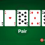An example of a Pair in poker, made with As Ah 10s 5d 9c .