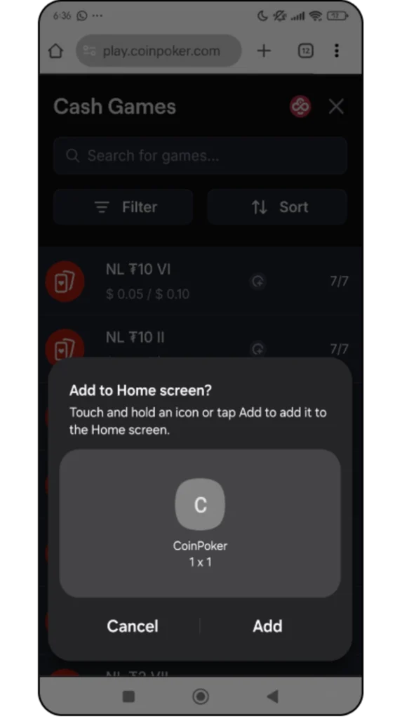 Step 3: Confirm Size & Add