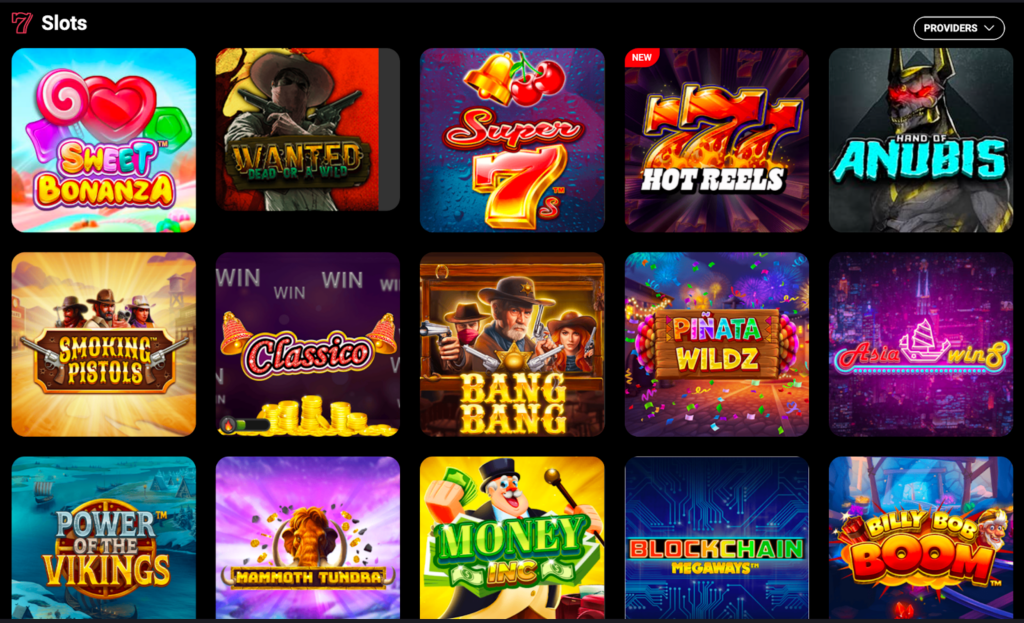 A screenshot of online slot games at coinpoker casino.