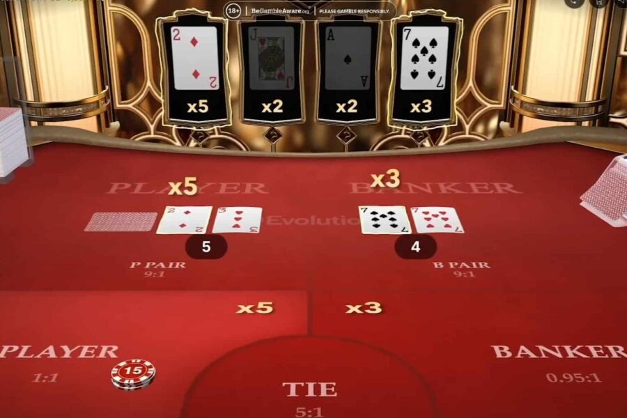 A game of Lightning Baccarat is underway on the CoinPoker Casino app.