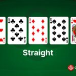 An example of Straight in poker, made with 7h 8c 9d 10s Jh.