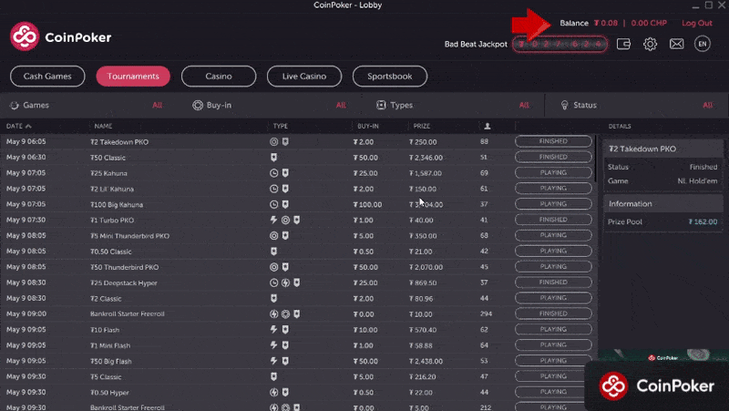 A short video showing the deposit on CoinPoker steps, using cryptocurrency to fund a player's account.