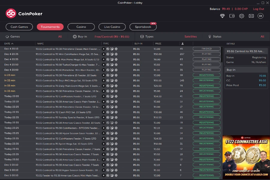 Dozens of Daily Freerolls