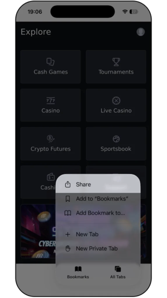 Step 2: Open the Share Menu