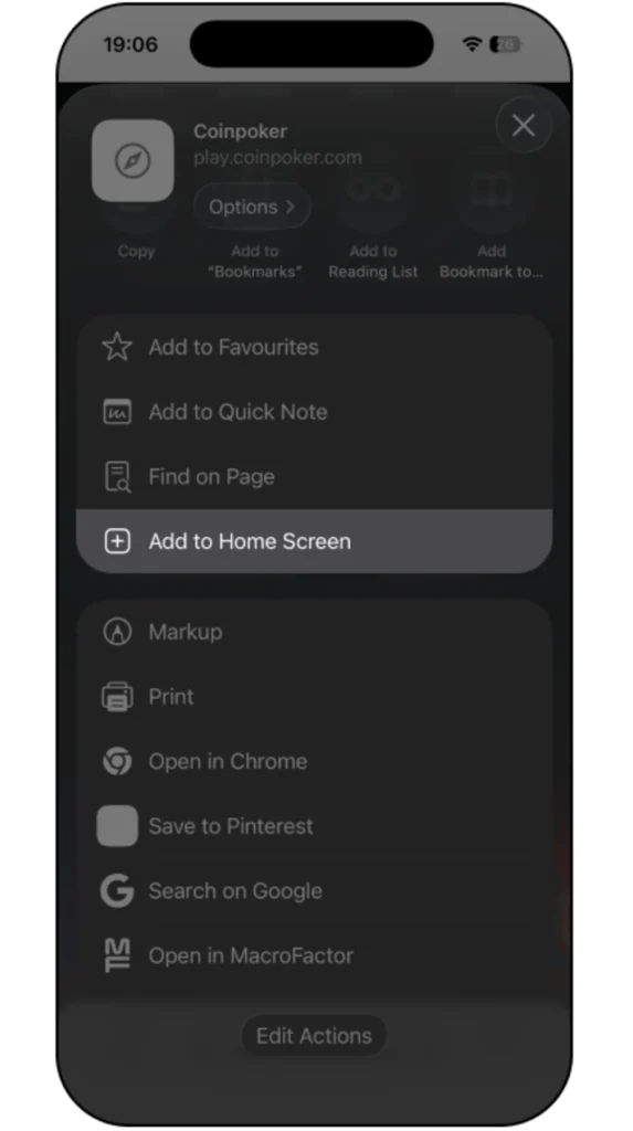 Step 3: Add to Home Screen