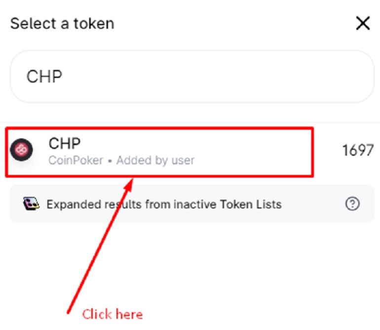 选择 CHP 代币