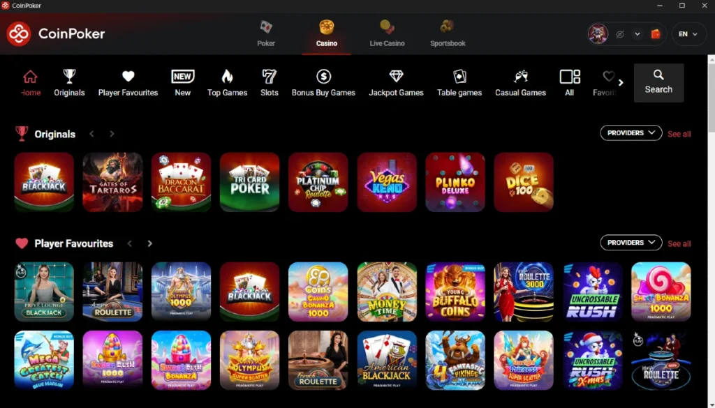 探索 2,000 多款賭場遊戲